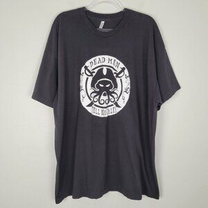 Dixxon Dead Men Tell No Tales Pirate Graphic T-Shirt Short Sleeve Black Size 3XL